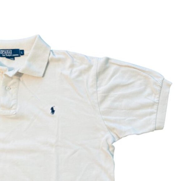 POLO by Ralph Lauren Large Beige Light Brown Short Sleeve Cotton Shirt - Picture 3 of 8